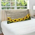 thumbnail image 4 of Coolnut Autumn Sunflowers on Wooden Board Pillowcases, Soft and Cozy Decor Giftsative Pillow Cases with Hidden Zipper for Bedroom, Sofa, Couch, Queen Size 20x30 Inches（33）, 4 of 6