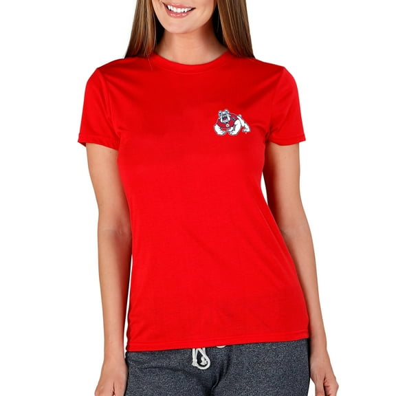 Women's Concepts Sport  Red Fresno State Bulldogs Marathon Knit Top