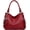 Red, variant on Tote Bag for Women Hobo Shoulder Purse Large Work Commute Handbag Leather Top Handle Bag with Tassel