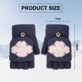 thumbnail image 2 of 2 guantes de medio dedo con forma de copo de nieve para mujer, cálidos para exteriores e invierno, 805, 2 of 5
