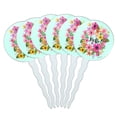 thumbnail image 1 of Hello with Pretty Flowers Cupcake Picks Toppers Decoration Set of 6, 1 of 7