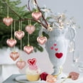 thumbnail image 6 of Kchsji 12Pcs Valentines Day Heart Ornaments, Romantic Hanging Decorations, Red, Pink, Rose Gold, Perfect for Valentine's Day Party, Wedding, Engagement, Christmas Tree, Home Decor, 6 of 9