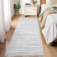 thumbnail image 2 of 2x6 Runner Rug for Entryway Modern Abstract Solid Rug Contemporary Minimalist Gray Carpets Machine Washable Non-Slip Low Pile Kitchen Runner Rug for Bedroom Hallway Bathroom Dorm Home, 2 of 16