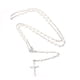 thumbnail image 1 of Rosario cristiano de perlas para hombres y mujeres, collar con crucifijo, recuerdo de oración (blanco), 1 of 7