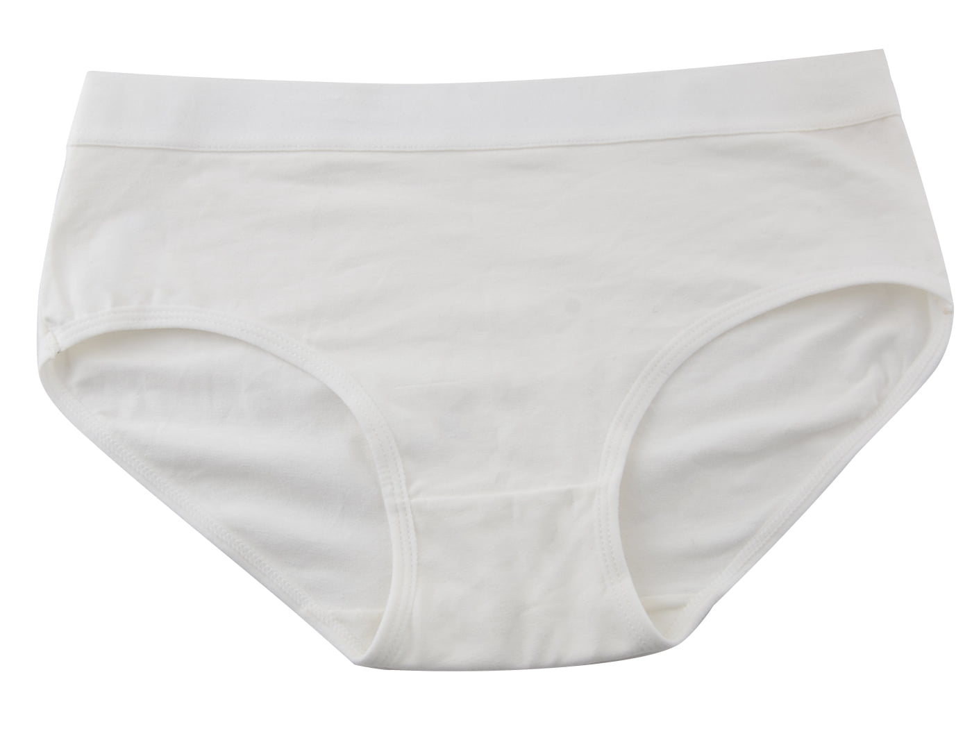 Women's Mid Waist Stretch Cotton Soft Underwear Bikini Briefs Panties, White*5, X-Small