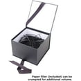 thumbnail image 3 of Medium Gift Box with Lid and Shredded Paper Fill (Gray 7 inch Box) for Weddings, Graduations, Birthdays, Father's Day, Groomsmen Gifts, All Occasion, 3 of 6