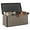 Brown+Black, variant on Costway Storage Box with Lockable Design & Gas Strut Handle 2 Person Bench Garden Organizer