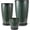 Green, variant on Bibana Set of 3 Blue Glossy Planters (24", 21", 10"), Indoor Outdoor Round Plastic Flower Pots with Drainage Hole & Saucer, Lightweight Imitation Porcelain Decorative Planters for Home Garden Porch