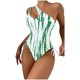 thumbnail image 5 of Augper Ladies Fashion Tie-dyed Print Tight Fitting Elastic Hollow Out Sexy Women's One-piece Swimsuit, 5 of 9