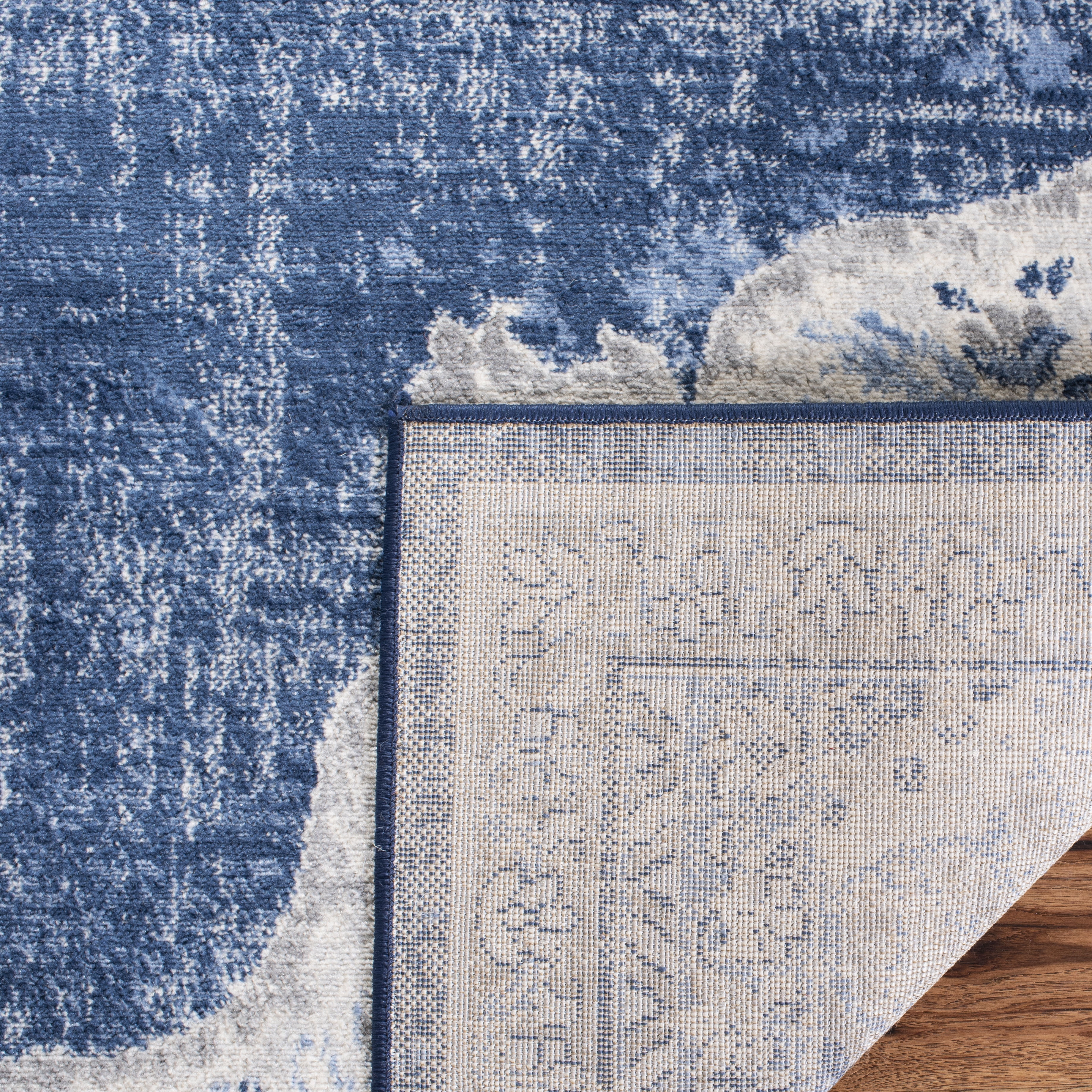 SAFAVIEH Brentwood Cahal Oriental Area Rug, Navy/Ivory, 4' x 6'
