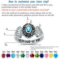 thumbnail image 3 of Custom Class Rings Fully Personalized Class Rings for Women Sterling Silver Rings Class Rings for Women High School Birthstone Graduation Rings of 2024 Size 5-15 High School Class Rings for Women, 3 of 10
