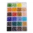 thumbnail image 3 of facefd 1200pcs Artificial Crystal Beads 24 Colors 6mm Crystal Beads Assorted Kit Loose Spacer Beads for Jewelry Making DIY Crafting, 3 of 5