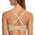 thumbnail image 4 of MELENECA Women's Unlined Strapless Bra with Underwire Minimizer for Large Busts Seamless Jacquard Fabric Beige 42F, 4 of 6