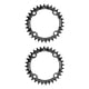 thumbnail image 4 of Soidarity Juego de bielas para bicicleta, disco de dientes, piñón estrecho para bicicleta 104BCD 32T, orificio para bicicletas de montaña, negro y 36T 2piezas, 4 of 6