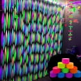 thumbnail image 5 of 1776 feet Glow Party Neon Streamer Decorations Glow Crepe Paper Streamers UV Reactive Fluorescent Neon Paper Streamers Glow in the Dark Party Supplies and Decorations Wedding Birthday Blacklight, 5 of 8