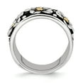 thumbnail image 2 of Sterling Silver Antiqued w/ 14k Gold Centers Daisy Ring - Size 6, 2 of 3