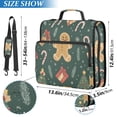 thumbnail image 2 of FORMRS Zipper Binder with Shoulder Strap 1.5-inch Ring 500 Sheet Capacity File Bag, Brown Christmas Gingerbread, 2 of 5