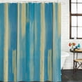 thumbnail image 2 of Blue Yellow Shower Curtain, Waterproof Shower Curtains for Bathroom, Vintage Farmhouse Abstract Wooden Grain Washable Fabric Bathtub Curtain Set Bath Decor with 12 Hooks Stall 36"x72", 2 of 8