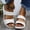White, variant on Back to College Tejiojio Clearance Sandals Women Splicing Slope Heel Open Toe Slippers Shoes Comfy Casual Comfortable Beach