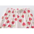 thumbnail image 6 of FEDPOP Toddler Girls Pajamas Bamboo Viscose Kids Long Sleeve Snug fit Strawberry Printed Pjs 2pcs Set 4T, 6 of 7
