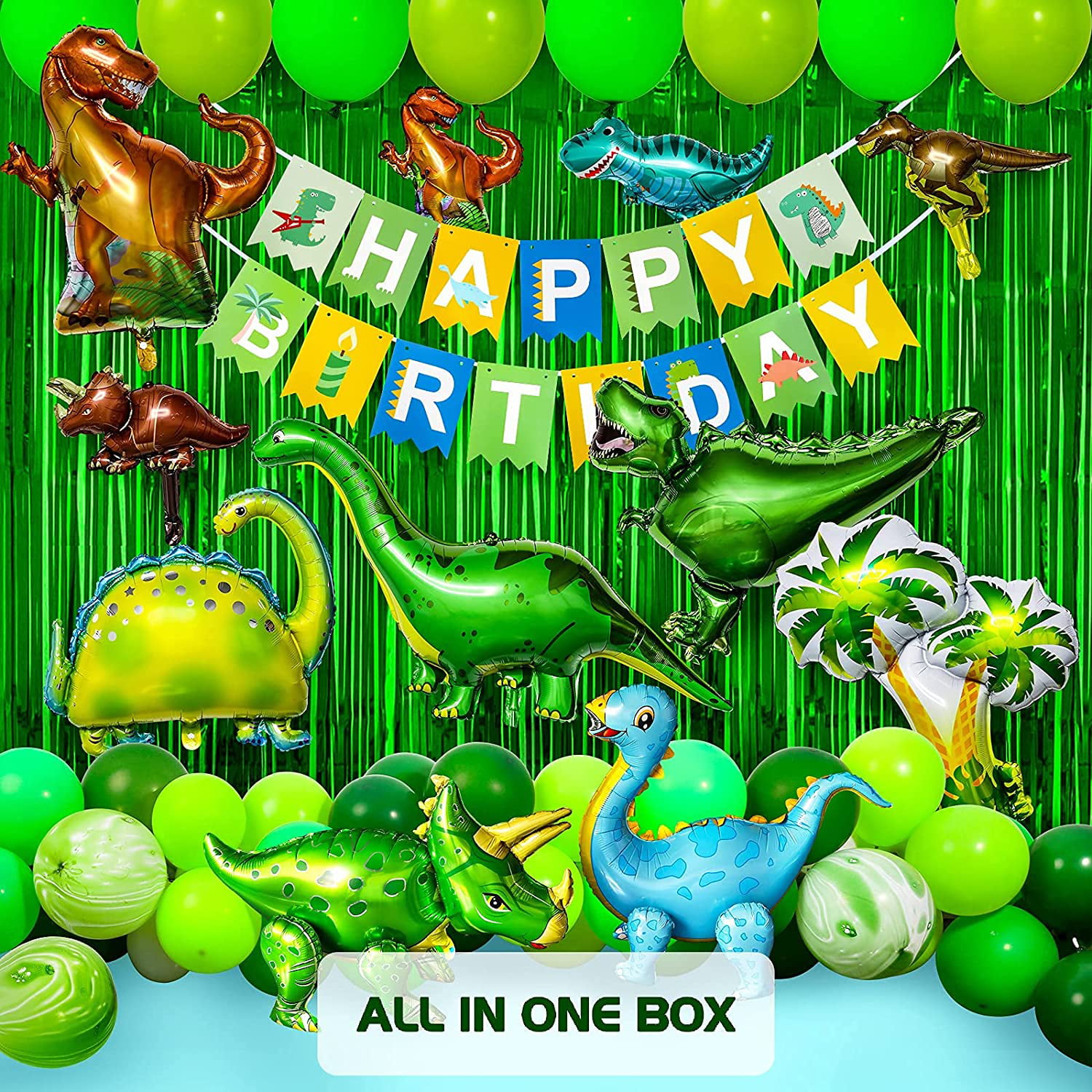 Dinosaur Party Supplies Includes a Happy Birthday Banner Great for Kids Dinosaur Birthday Party a Birthday Cake Topper 36 Boys Birthday Party Decorations Pack 22 Cupcake Toppers 12 High Quality Latex Balloons 