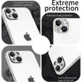 thumbnail image 2 of Dteck for iPhone 15 Plus Camera Lens Protector Bling, Glitter Diamond Metal Lens Cover Glass Screen Protector Accessories Case, Black, 2 of 4