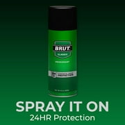 Brut Spray Deodorant. Fast-Acting and Long Lasting. Anti-Germ Formula with Odor Protection and Wetness Control. 10 oz. Pack of 2
