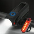 thumbnail image 3 of 1PC/2PCS Lightweight 3-LED bicycle headlights + red night warning taillights set，USB charging, bicycle accessories, 3 of 8