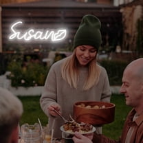 UPONRAY Single Line Custom Neon Signs with Lip, Usb Powered with Adjustable Brightness Wall Decor for Gifts, Cool White, 5 inch