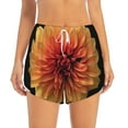 thumbnail image 2 of Balery Orange Dalia Pantalones cortos deportivos para mujer con forro y dos bolsillos, elásticos, para entrenamiento, gimnasio, yoga-X-Large, 2 of 7