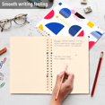 thumbnail image 4 of FORMRS 1-Subject Spiral Notebook 8" x 5" College Ruled 60 Refillable Sheet A5 Hard Cover, Blue Retro Shapes, 4 of 7