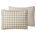 thumbnail image 5 of VCNY Home Taupe Gingham 3-Piece Adult Microfiber Quilt Set, Full/Queen, 5 of 6