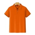 thumbnail image 2 of REDARER Kids' Soft Polo Shirt - Breathable Short Sleeve Button-Up Top for Boys & Girls Summer,Color:Z02 Orange,Size:10-12 Years, 2 of 7