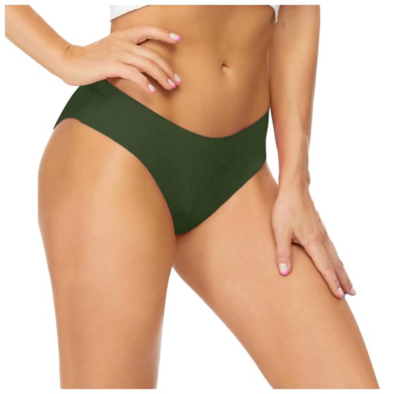 MNCEKFOD Swim Bottoms for Women Low Waisted Bikini Bottoms Retro Basic Swim Shorts Full Coverage Swimsuit Bathing Suit Bottoms Army Green L