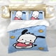 thumbnail image 5 of Pochacco Conjunto de sábanas temático, trío de piezas, cómodo y amigable con la piel, diseño único, regalo de decoración para el hogar para familiares, amigos y fans,135cm *200cm, 5 of 6