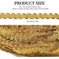 thumbnail image 2 of 1bundle 140 Yards 3/8 Inch Metallic Braid Lace Trim Gold Polyester Uolstery Ribbon Wave Pattern Scroll Decorated Gimp Woven Trimming for Jewelry Making Sewing Wedding Garment Accessories, 2 of 5