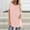 Pink, variant on Azrian Plus Size Tops,Womens Shirts,Womens Blouses Women's Summer Solid Round Neck Loose Short Sleeve Tops T-shirt Blouse Season