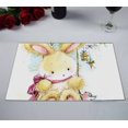 thumbnail image 2 of YUSDECOR cute Cartoon rabbit Kitchen Dining Table Mats Placemats Size 12x18 Inches, Set of 2 Pieces, 2 of 2
