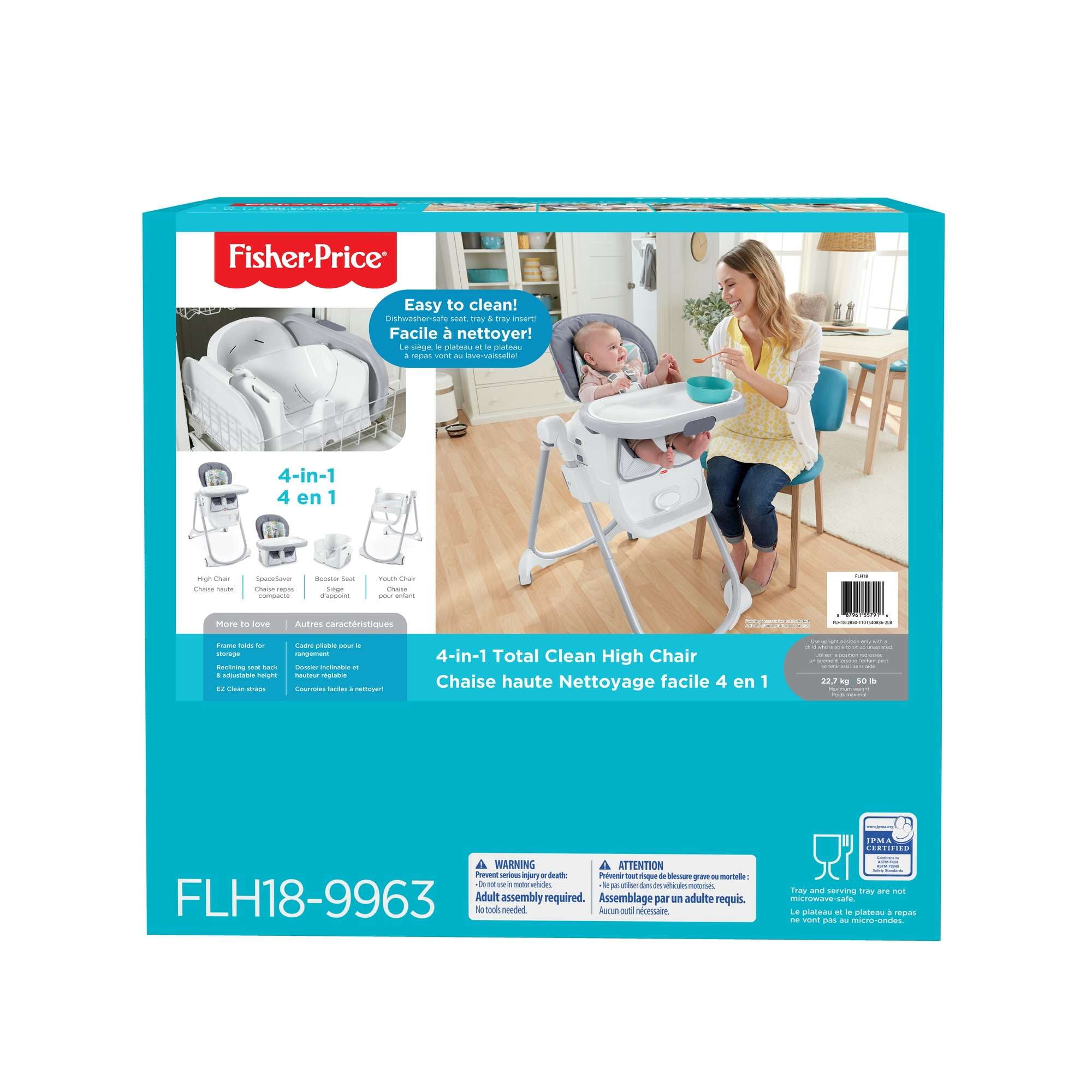 fisher price 4 in 1 high chair total clean