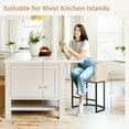 thumbnail image 5 of Dycanpo 27" H Modern Bar Stools with Back, Arms and Metal Legs for Home Kitchen, Linen Color, 5 of 8