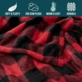 thumbnail image 4 of Buffalo Plaid Throw Blanket for Sofa Couch | Soft Flannel Fleece Red Black Checker Plaid Pattern Decorative Throw | Warm Cozy Lightweight Microfiber | 50 x 60 Inches, 4 of 6