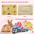 thumbnail image 4 of Small Animal Bed 2PCS - Rabbit Bed House Winter Warm Fleece Sleep Pad for Squirrel Hedgehog Bunny Chinchilla and Other Small Animals, Random Color, 4 of 7