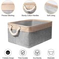 thumbnail image 2 of Cesta de Almacenamiento Plegable para Organizar Caja de Almacenamiento de Tela Resistente para Estante Caja de Almacenamiento con Asa para el Hogar como Almacenamiento de Ropa de Juguete 38*26*24cm, 2 of 7