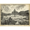 thumbnail image 3 of Piranesi 18x15 Black Modern Framed Museum Art Print Titled - Veduta della Basilica di S. Pietro, 3 of 5