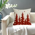 thumbnail image 5 of Red Christmas Tree Throw Pillow Covers 18x18 Inch Set of 2 Winter Xmas Outdoor Decorative Pillows Cover Holiday Farmhouse Linen Cushion Case for Bed Couch Sofa Decor, 5 of 6