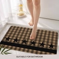thumbnail image 3 of Brown Black Plaid Door Mat&nbsp;Indoor Outdoor Entrance, Non Slip Rug for Kitchen Bathroom Entryway Rug, Vintage Rustic Star Buffalo Check Washable Doormat Floor Mat for Office Home Decor 24x36 Inch, 3 of 8