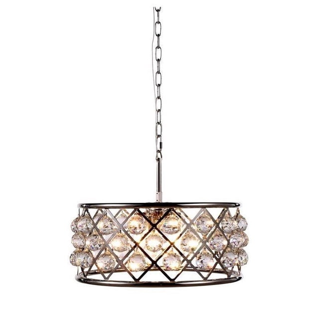 Elegant Lighting Madison 20" 5 Light Royal Crystal Pendant Lamp
