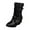 Black, variant on Women Boots Pointy Toe Chunky Heel Cozy Mid Calf Boots Winter Snow Boot Casual Outdoor Dressy Shoes