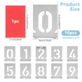 thumbnail image 2 of 10Pcs 10 Styles Numbers Stencil Stainless Steel Stencils Reusable 0-9 Digital Template Metal Stencil Templates, 2 of 6