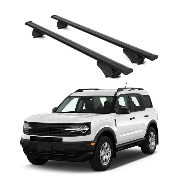 ERKUL Roof Rack Cross Bars for Ford Bronco Sport 2021-2025 | Aluminum Crossbars with Anti Theft Lock for Rooftop | Compatible with Raised Rails - Black